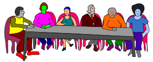 openclipart圖庫：Meeting Table - colorful
