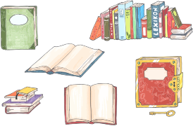 openclipart圖庫：Hand Drawn Books Illustration
