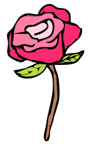 openclipart圖庫：pink rose