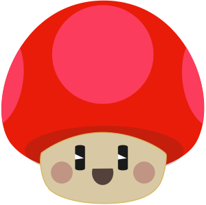 openclipart圖庫：Cute happy mushroom