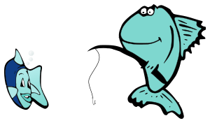 openclipart圖庫：Going Fishing cartoon