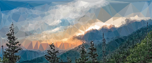 openclipart圖庫：Low Poly Misty Mountains