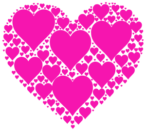 openclipart圖庫：Hearts In Heart - Magenta