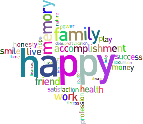 openclipart圖庫：Prismatic Happy Family Word Cloud No Background