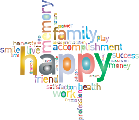 openclipart圖庫：Prismatic Happy Family Word Cloud 2 No Background