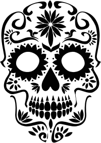 openclipart圖庫：Sugar Skull Silhouette
