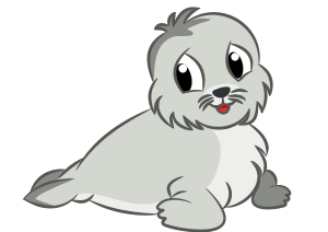 openclipart圖庫：Baby seal drawing