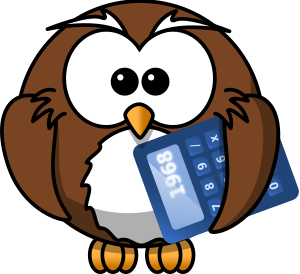 openclipart圖庫：Owl with calculator