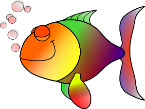 openclipart圖庫：Happy fish happily asleep