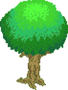 openclipart圖庫：Pixel Tree Light Green