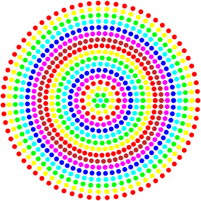 openclipart圖庫：Prismatic Radial Dots