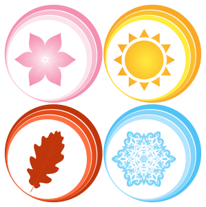 openclipart圖庫：Four seasons symbols