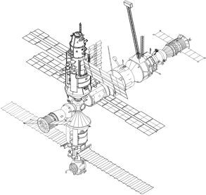 openclipart圖庫：MIR Space Station (1994)
