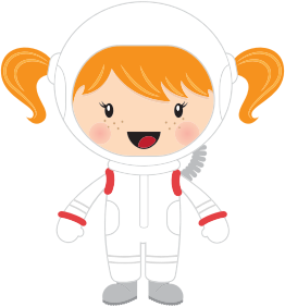openclipart圖庫：Little Girl Astronaut