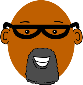 openclipart圖庫：Grandpa with dark skin