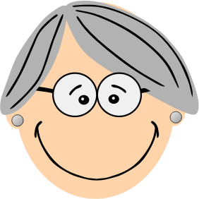 openclipart圖庫：Grey haired grandma