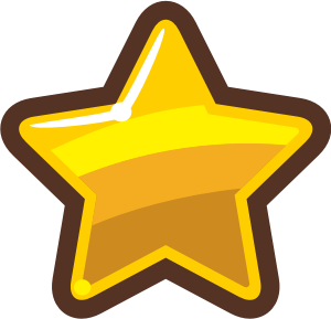 openclipart圖庫：Cartoon Gold Star