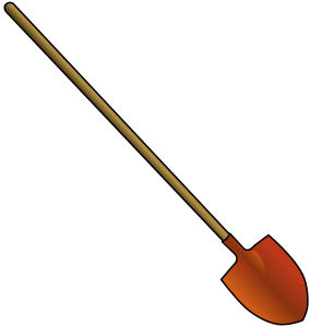 openclipart圖庫：Round point shovel