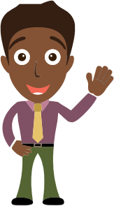 openclipart圖庫：African Man Says Hello