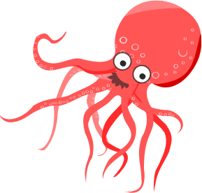 openclipart圖庫：Cartoon Octopus 3