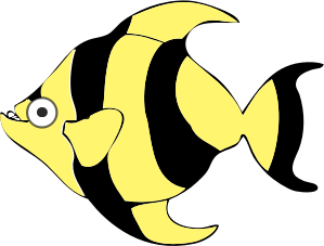 openclipart圖庫：cartoon tropical fish