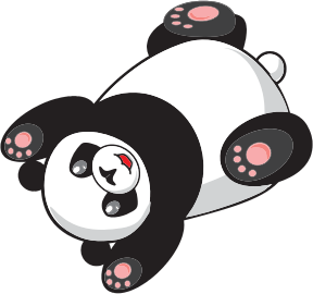 openclipart圖庫：Playful Cartoon Panda