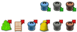 openclipart圖庫：Trash icons