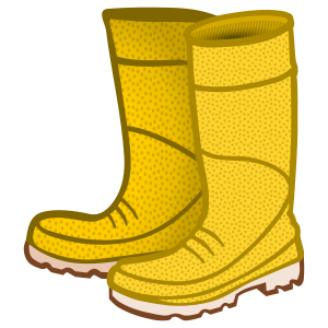 openclipart圖庫：rubber boots - coloured