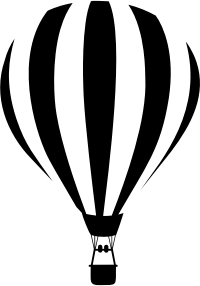 openclipart圖庫：Hot Air Balloon Silhouette