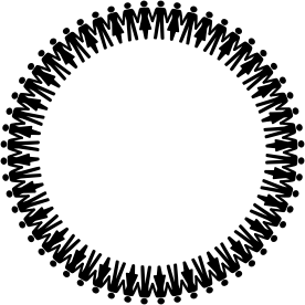 openclipart圖庫：People Circle Silhouette