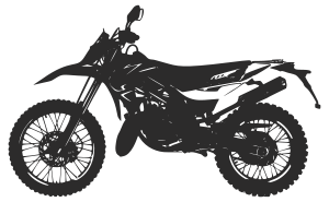 openclipart圖庫：Motorbike Enduro Silhouette 3