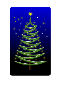 openclipart圖庫：stylized christmas tree