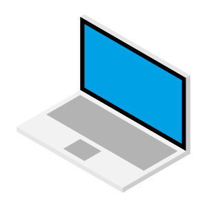 openclipart圖庫：3D Laptop - Isometric Design Drawing