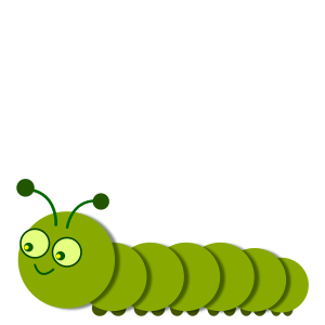 openclipart圖庫：Smiling Caterpillar legged, linear