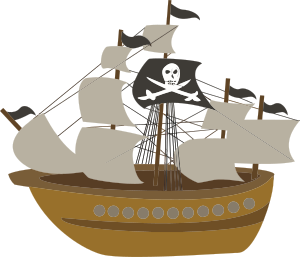openclipart圖庫：pirate ship