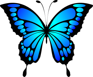 openclipart圖庫：Blue Butterfly