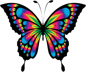 openclipart圖庫：Prismatic Butterfly Remix