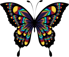 openclipart圖庫：Prismatic Butterfly Remix 2