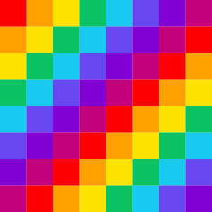 openclipart圖庫：Rainbow checker pattern