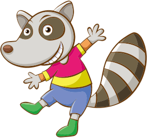 openclipart圖庫：Cartoon Raccoon