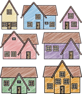 openclipart圖庫：Scribble Houses