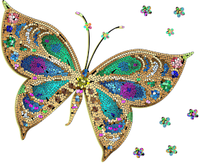 openclipart圖庫：Colorful Tiled Butterfly