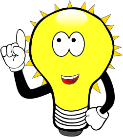 openclipart圖庫：Anthropomorphic Cartoon Light Bulb