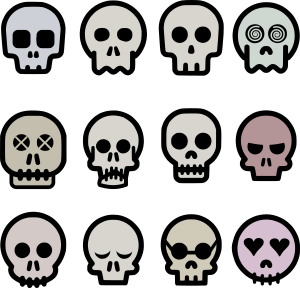 openclipart圖庫：Skull Emoji