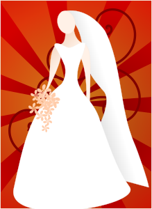 openclipart圖庫：Red Bride with Sunburst