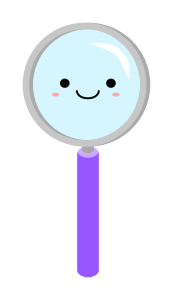 openclipart圖庫：Kawaii magnifying glass