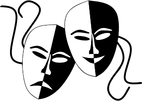 openclipart圖庫：Tragedy And Comedy Theater Masks