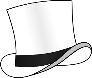openclipart圖庫：Top hat white