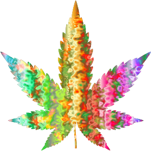 openclipart圖庫：Psychedelic Marijuana Leaf