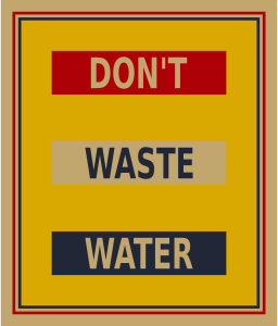 openclipart圖庫：Don't waste water poster